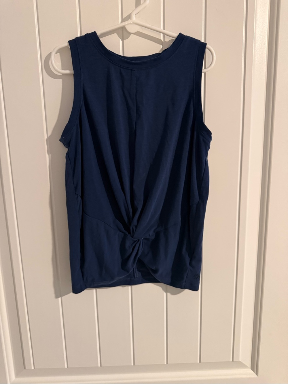 Athleta Girl Twist Around Tank Navy Blue Girls M (8-10) Sleeveless Active Top